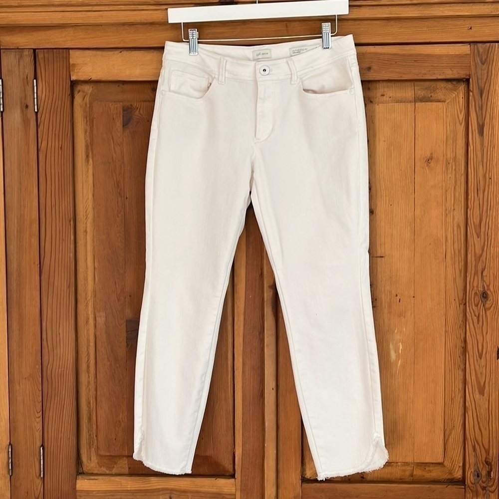 J. Jill Authentic Fit slim ankle White Denim Jeans Sz. 6 - Picture 4 of 16